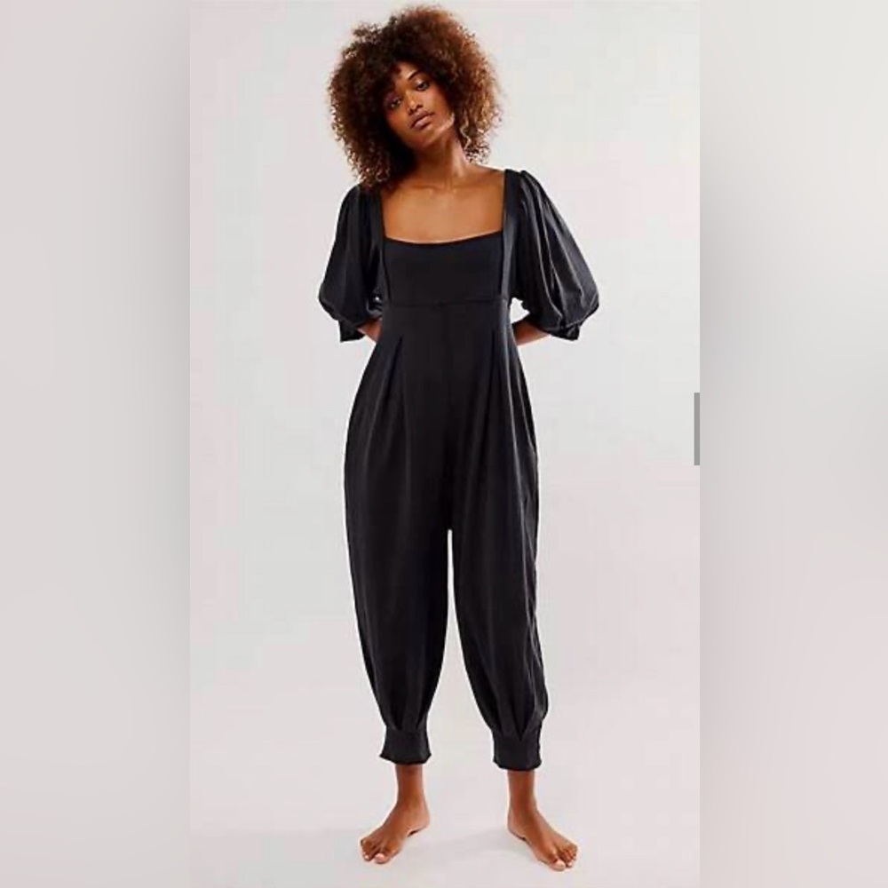 Free People Lotta Love Romper, Black, Size Small